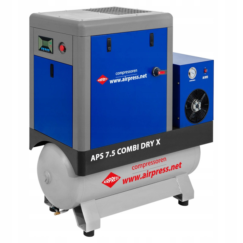 Kompresor śrubowy olejowy Airpress Aps 7,5 Combi Dry X 200 l 10 bar