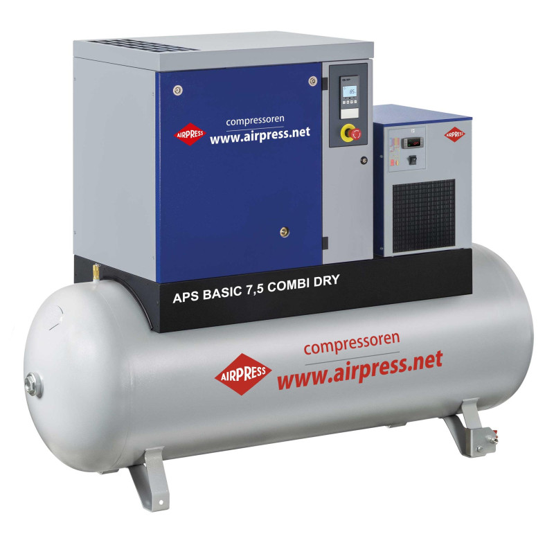 Kompresor śrubowy olejowy Airpress APS 7,5 Basic Combi Dry 270 l 10 bar