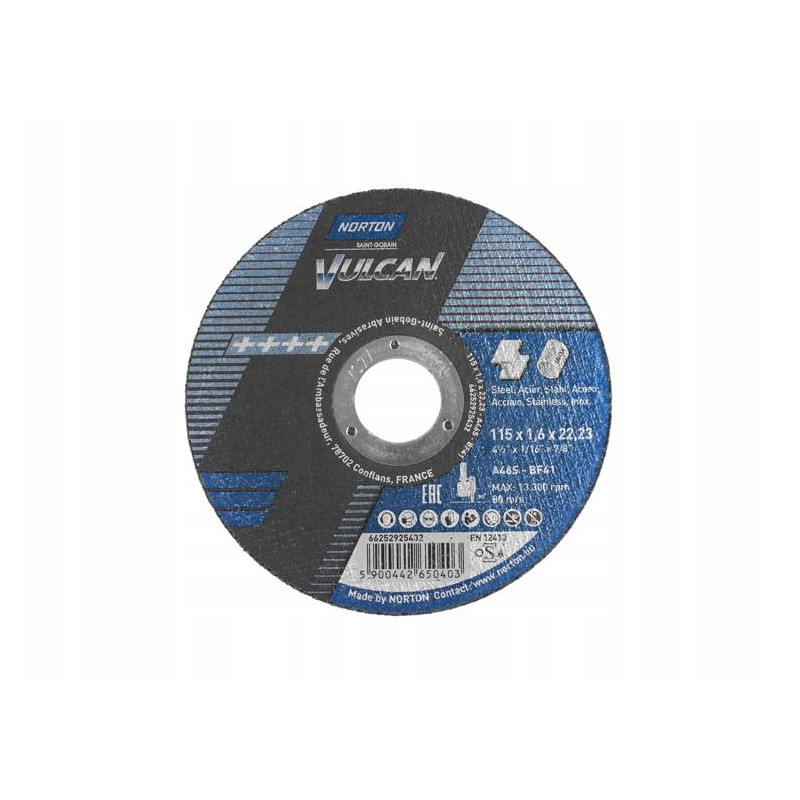 TARCZA DO CIĘCIA METAL NORTON VULCAN 115x1,6x22 25