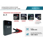 Urządzenie rozruchowe do samochodów ze sprężarką JUMP STARTER Urządzenie rozruchowe do samochodów ze sprężarką JUMP STARTER