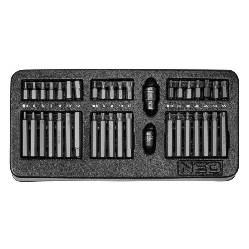 Wkład do szafki narzędziowej komplet bitów końcówek marki NEO 84-236