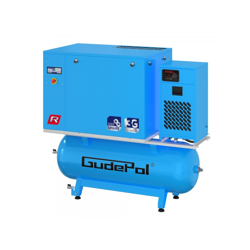 Kompresor śrubowy Gudepol wydajność 1700l/min zbiornik 500l ciśnienie 10bar