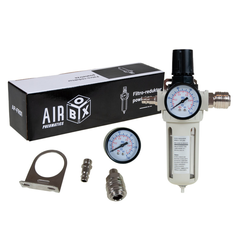 Filtr powietrza reduktor ciśnienia Airbox filtroreduktor 40 micronów 1/4"