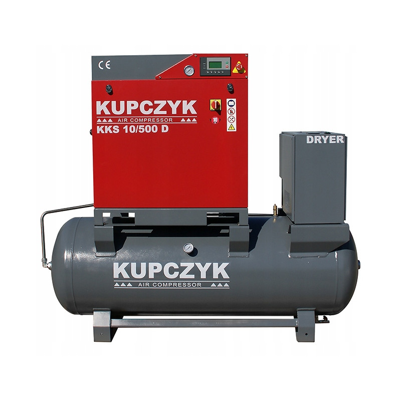 Kompresor śrubowy Kupczyk KKS 10/500D 970 l/min 10bar 7.5kW 400V 500l