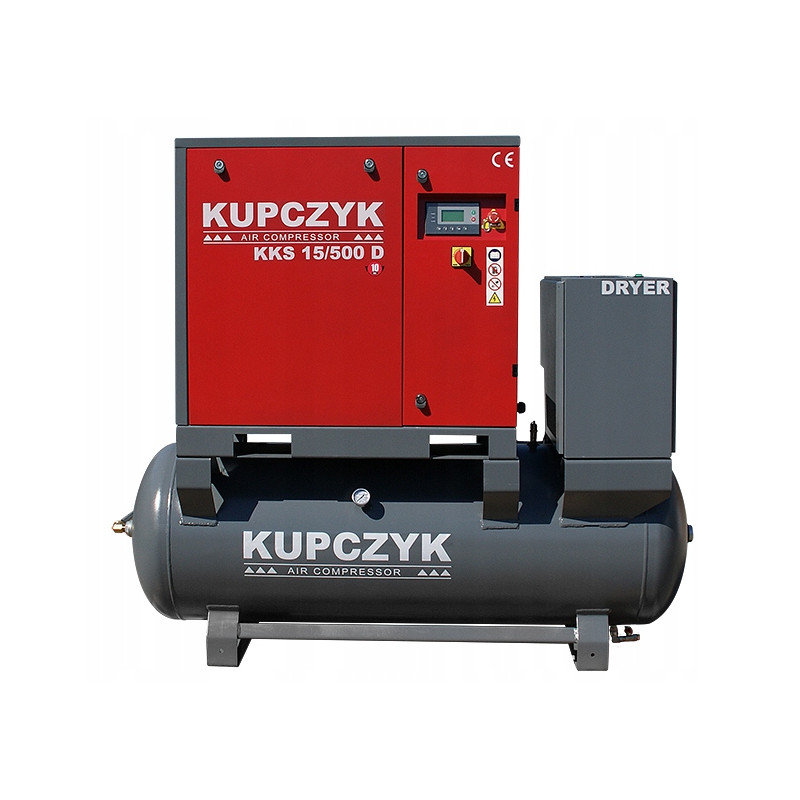 Kompresor śrubowy Kupczyk KKS 15/500 D 1600 l/min 400V 500l 11kW