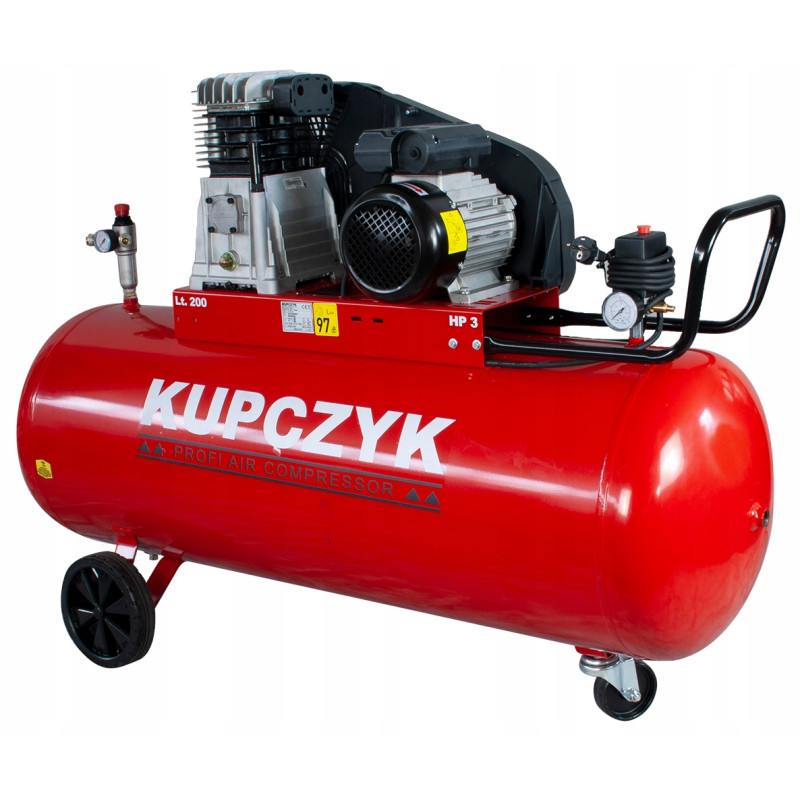 Kompresor tłokowy olejowy Kupczyk KK 495/200M B-3800B 200l 10bar 2,2kW 230V