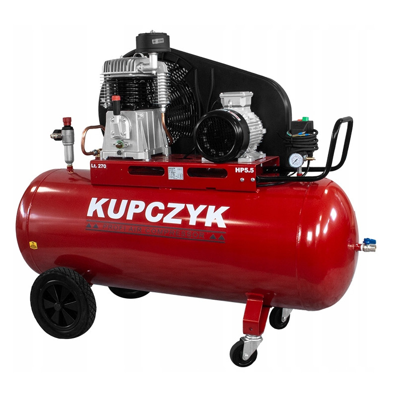 Kompresor tłokowy olejowy sprężarka Kupczyk KK 690/270 14 Bar 270l 4kW 400V