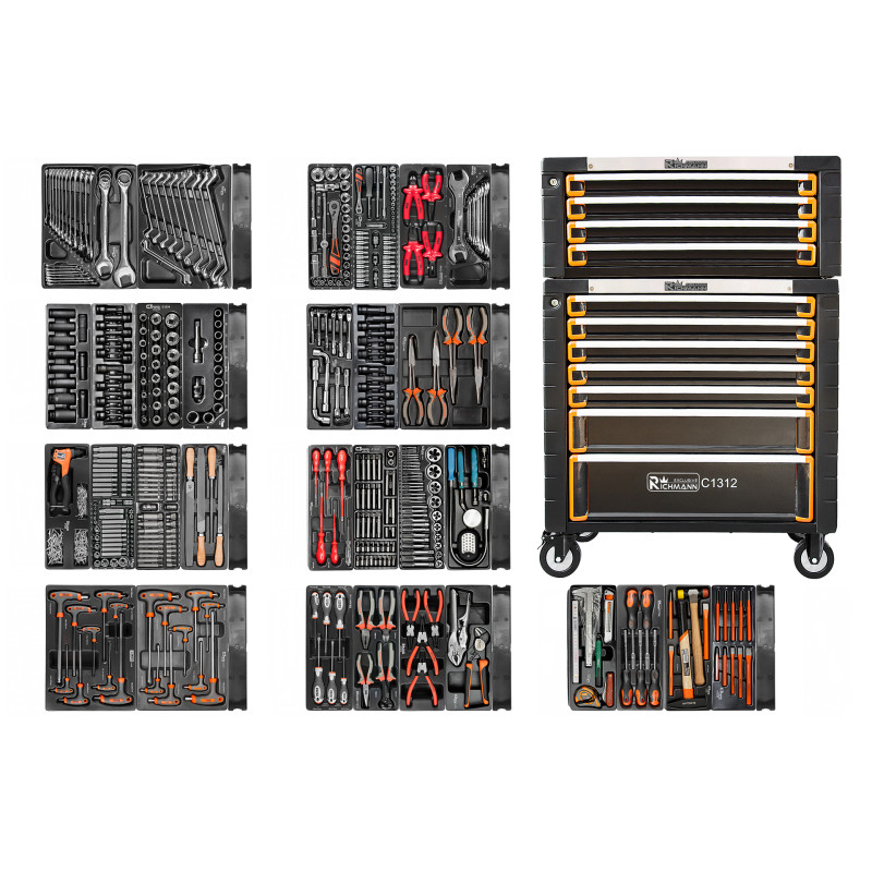Wózek szafka narzędziowa wyposażenie 736 elementy Richmann Exclusive T1319