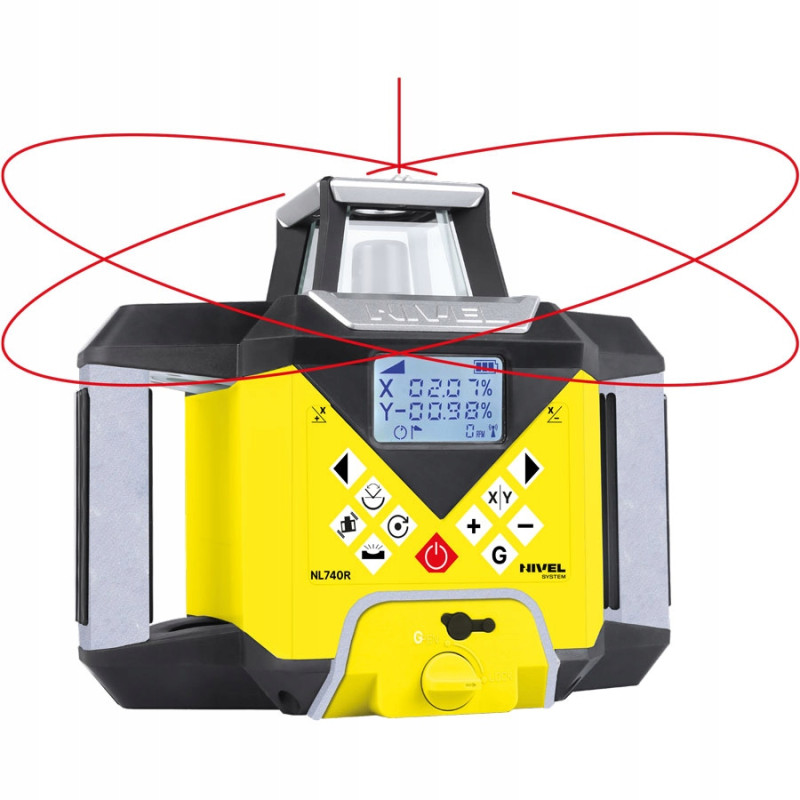 Niwelator laserowy obrotowy czerwony NIVEL SYSTEM NL740R DIGITAL 700 m IP65