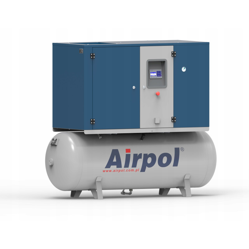 Sprężarka olejowa śrubowa 950 l/min 7,5 kW 10 bar osuszacz 500l Airpol