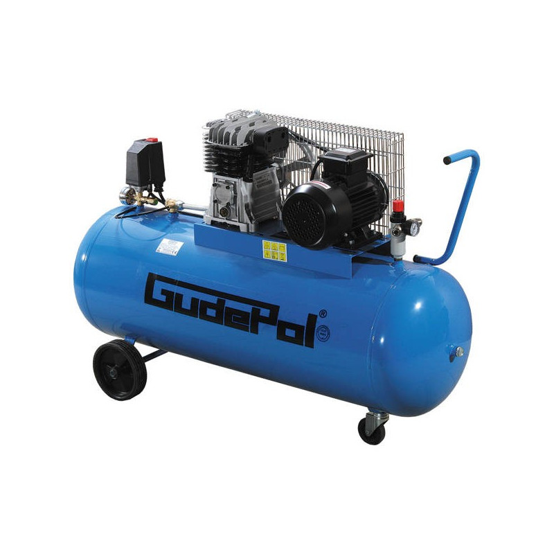 Kompresor tłokowy olejowy 10bar zbiornik 200l 560l/min 3KW 400V GD 49-200-560 Gudepol