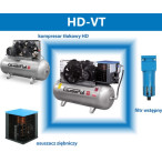 Kompresor tłokowy olejowy 10bar z osuszaczem zbiornik 500l ocynkowany 1200l/min 7,5KW HD 100/500/1200VT Gudepol Kompresor tłokowy olejowy 10bar z osuszaczem zbiornik 500l ocynkowany 1200l/min 7,5KW HD 100/500/1200VT Gudepol