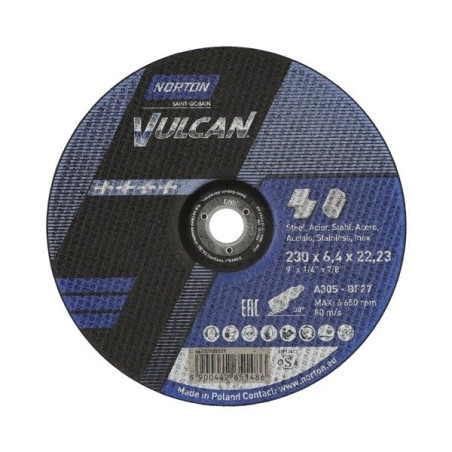 TARCZA DO CIĘCIA METAL NORTON VULCAN 230x6,4x22