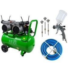 Airbox ECO50 Sprężarka Bezolejowa Kompresor 50L 8BAR 3kW Wąż Pistolet Lakierniczy
