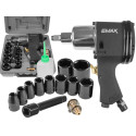 Emax AT-5049BK Klucz udarowy pneumatyczny z nasadkami 500 Nm 7000 obr/min 1/2"